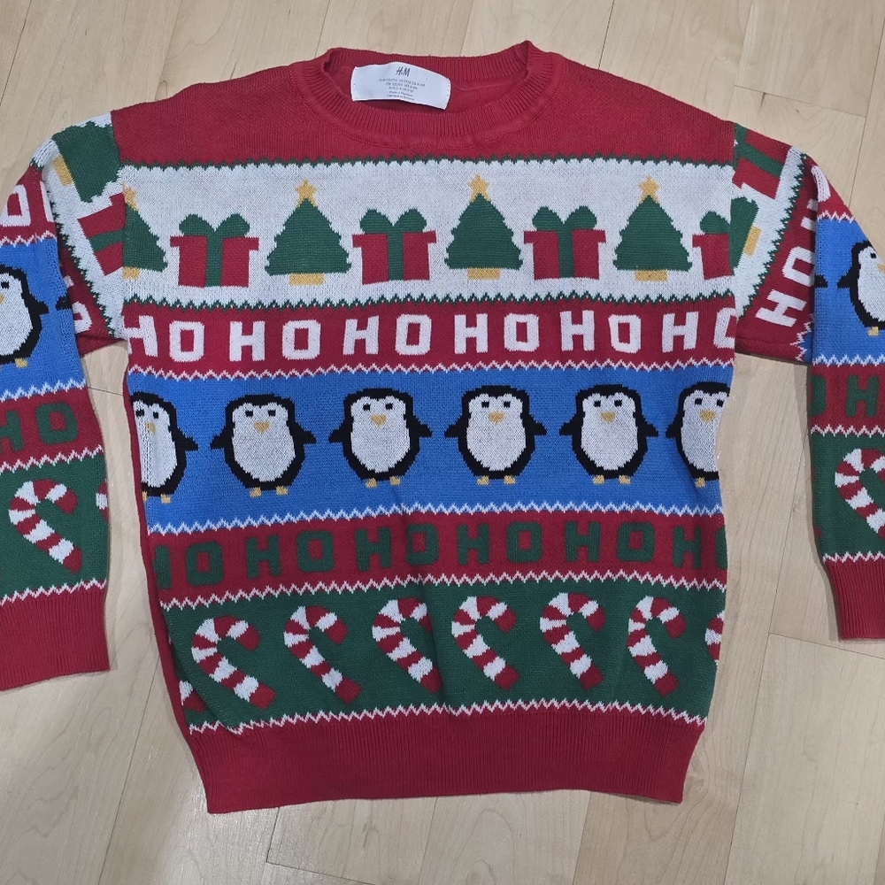 H&M Kids Red Festive Christmas Sweater Size 5T/6